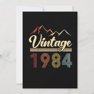 Convites Vintage 1984 37th Birthday Retro 37 Anos de Idade