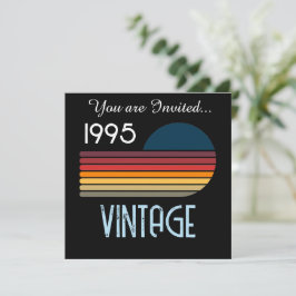 Convites Vintage 1995 - aniversário de 30 anos da faixa ret