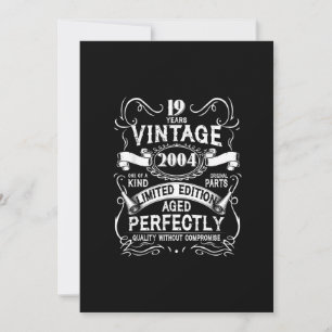 Convites Vintage 2004 19th Birthday Gifts Feitos Em 2004 19