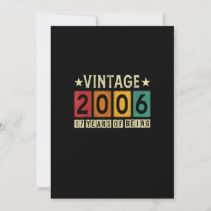 Convites Vintage 2006 17th Birthday Gifts Feitos Em 2006 17