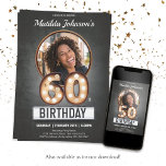 Convites Vintage 60th Birthday Marquee Glamor Foto Personal<br><div class="desc">Vintage 60th Birthday Marquee Glamor Foto Personalizada. Um design de convite de aniversário que é divertido e teatro temido com um cartaz marquee vintage, texto estilhaçado que adiciona elegância e drama! Excelente para uma comemoração de aniversário temática para um filme, uma Broadway ou um teatro ou apenas para diversão! Veja...</div>