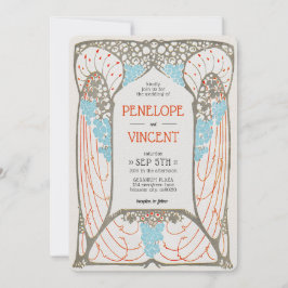 Convites Vintage Abstrato Letterpress Style Wedding