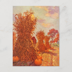 Convites Vintage, Ação de Graças, Fall Corn Sheaves