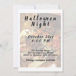 Convites Vintage Adult Halloween Costume Party 