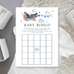 Convites Vintage Airplane Watercolor Baby Bingo Invation<br><div class="desc">Vintage Airplane Watercolor Baby Bingo Invitation. Jogo de chá de fraldas do garoto do avião,  bonito e vintage. Acho que os presentes que a mãe vai receber,  primeiro para marcar cinco em seguida ganham!</div>