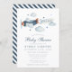 Convites Vintage Airplane Watercolor É um Chá de fraldas (Frente/Verso)