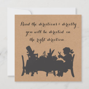 Convites Vintage Alice no aniversário do tea party do paí