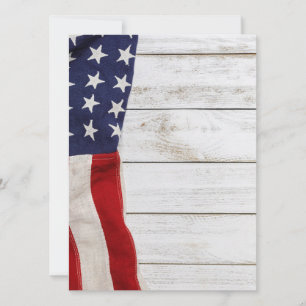 Convites Vintage American Flag
