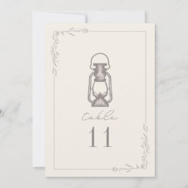 Convites Vintage Ametyst Lantern Número da Tabela Casada