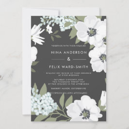 Convites Vintage Anemone Ash Wedding