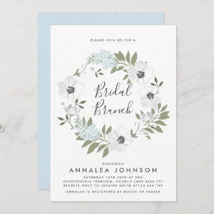 Convites Vintage Anemone Wreath Bridal Brunch