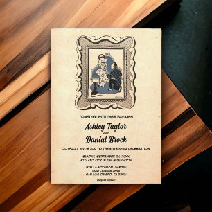 Convites Vintage Antiga Proposta Rustic Retro Casamento