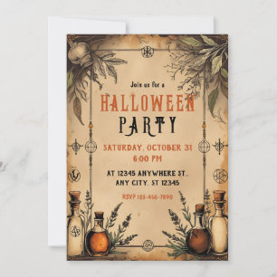 Convites Vintage Apothecary, Potion Botles, Halloween