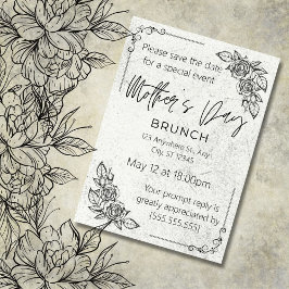Convites Vintage, Apreciando a Maternidade, Brunch do Dia d