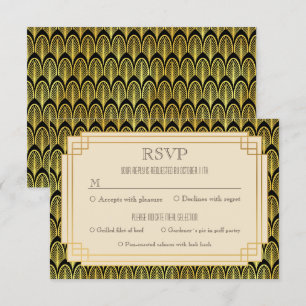 Convites Vintage Art deco rsvp