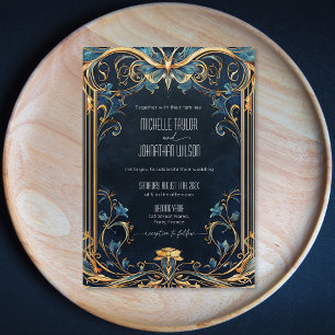 Convites Vintage Art Nouveau Quadro Floral Alfonse Mucha