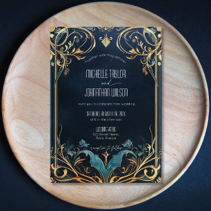 Convites Vintage Art Nouveau Quadro Floral Alfonse Mucha