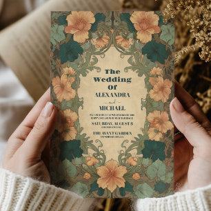 Convites Vintage Art Nouveau Wedding
