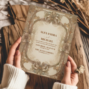 Convites Vintage Art Nouveau Wedding