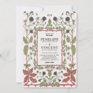 Convites Vintage Autumn Blackberry