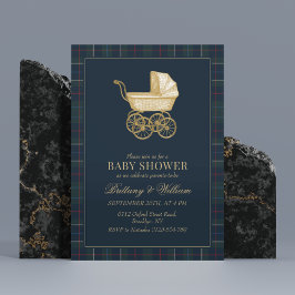 Convites Vintage Baby Carriage Classic Baby Shower 
