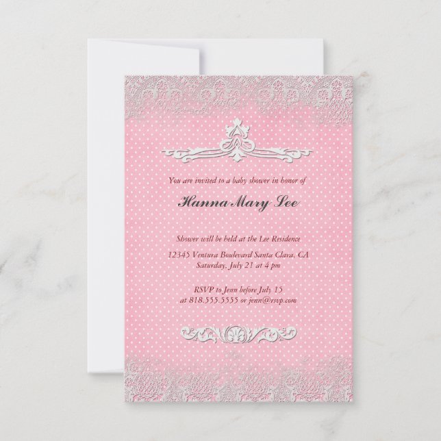 Convites Vintage Baby Shower Invations (Frente)