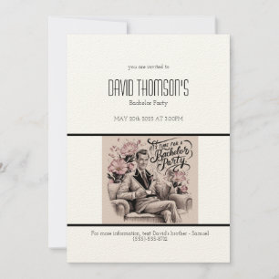 Convites Vintage Bachelor Party - design