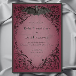 Convites Vintage Bat Até O Casamento Da Morte