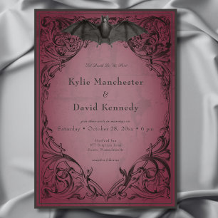 Convites Vintage Bat Até O Casamento Da Morte