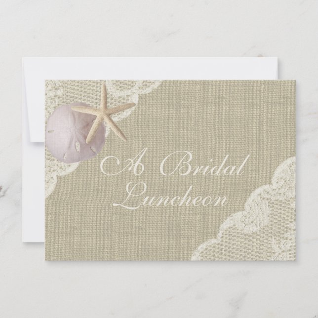 Convites Vintage Beach Luncheon (Frente)