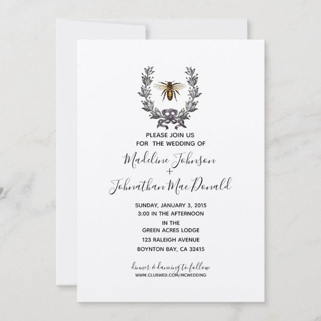 Convites vintage bebe PRIMAVERA GARDEN WEDDING amarelo (Frente)