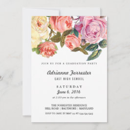 Convites Vintage Belinda Rosa Festa de formatura