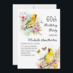 Convites Vintage Birds Canaries Flores 60º Aniversário<br><div class="desc">Bonito safra 60º convite de aniversário com canários amarelos cantando nos ramos de uma árvore florescendo com flores de primavera. Entre em contato comigo para obter assistência com suas personalizações ou para solicitar outros produtos Zazzle correspondentes ou coordenadores para sua celebração.</div>