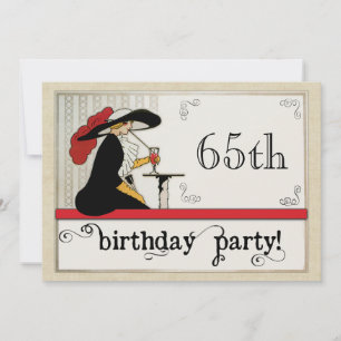 Convites Vintage Bistro Personalizadas Mulheres de Anivers