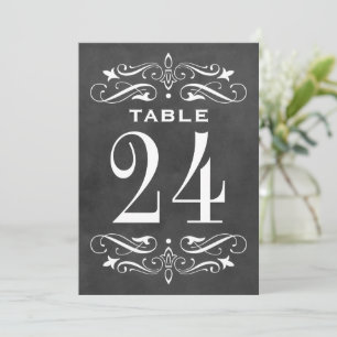 Convites Vintage Black Chalkboard Flourish Wedish