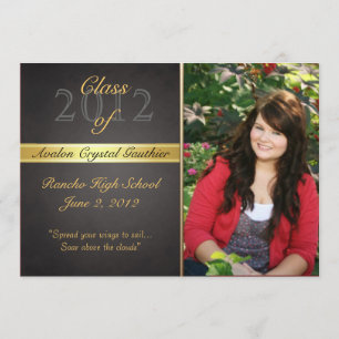 Convites Vintage Black Class Of Graduation Invitations.