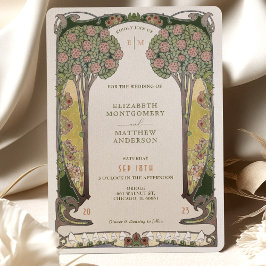 Convites Vintage Bloom Trees de Amor Casamento Vitoriano