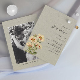 Convites Vintage Blooms e Photo Love : Casamento Minimalist