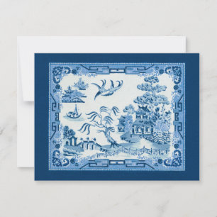 Convites Vintage Blue Willow Invation