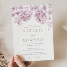 Vintage Blush & Mauve Rosas Casamento Maravilhoso