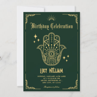 Convites Vintage Bohemian art symbols Invitation