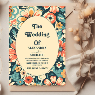 Convites Vintage Bohemian Retro Casual Wedding