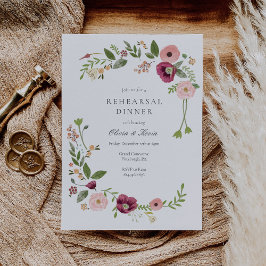 Convites Vintage Boho Janto de Ensaio de Casamento Floral