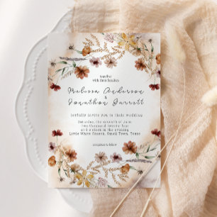 Convites Vintage Botanical Tiny Floral Wedding