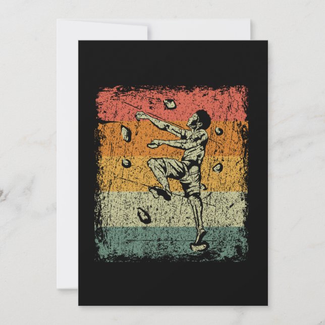 Convites Vintage Bouldering Climber Equipment (Frente)