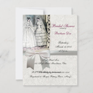 Convites Vintage Bridal Brides Casamento Branco Antiquado