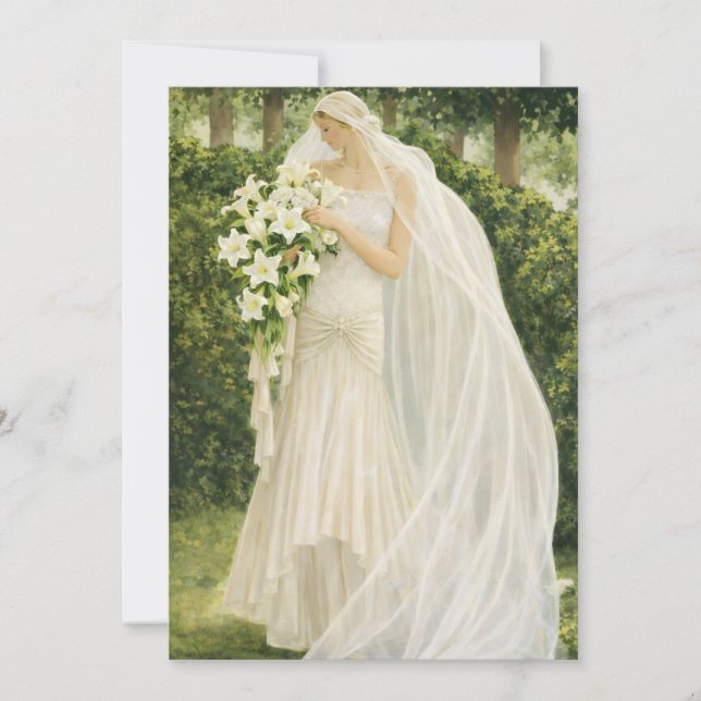 Convites Vintage Bridal Shower Invitation (Frente)