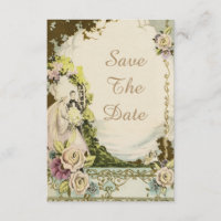 Vintage Bride & Groom Chic Wedding Salvar Data