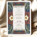 Convites Vintage Burgundy Marinho Azul Arte Nouveau<br><div class="desc">Convites de Casamento vintage Art Nouveau de Alphonse Mucha num design floral, romântico e caprichoso. Os florescimentos vitorianos complementam os tipos clássicos de arte deco fonts. Introduza as suas informações personalizadas e está concluído. Se você quiser mudar o design, simplesmente clique no botão azul "Personalizar". Muito obrigado por considerar a...</div>
