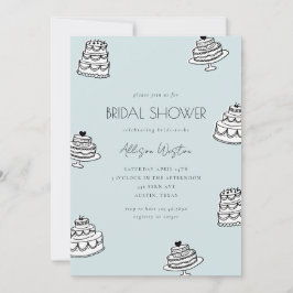 Convites Vintage Cake Bridal Shower Invitation